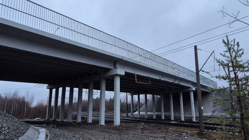 В Апатитах завершен ремонт путепровода через железную дорогу
