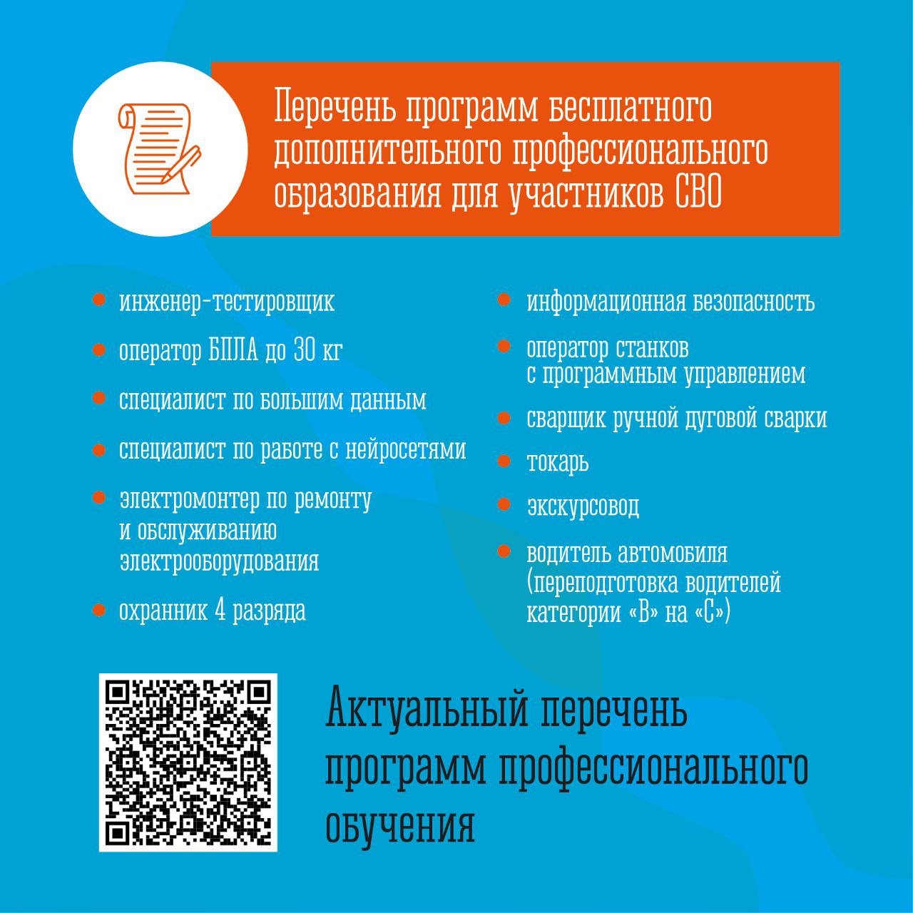 Участники СВО могут пройти бесплатное переобучение Участники СВО могут пройти бесплатное переобучение