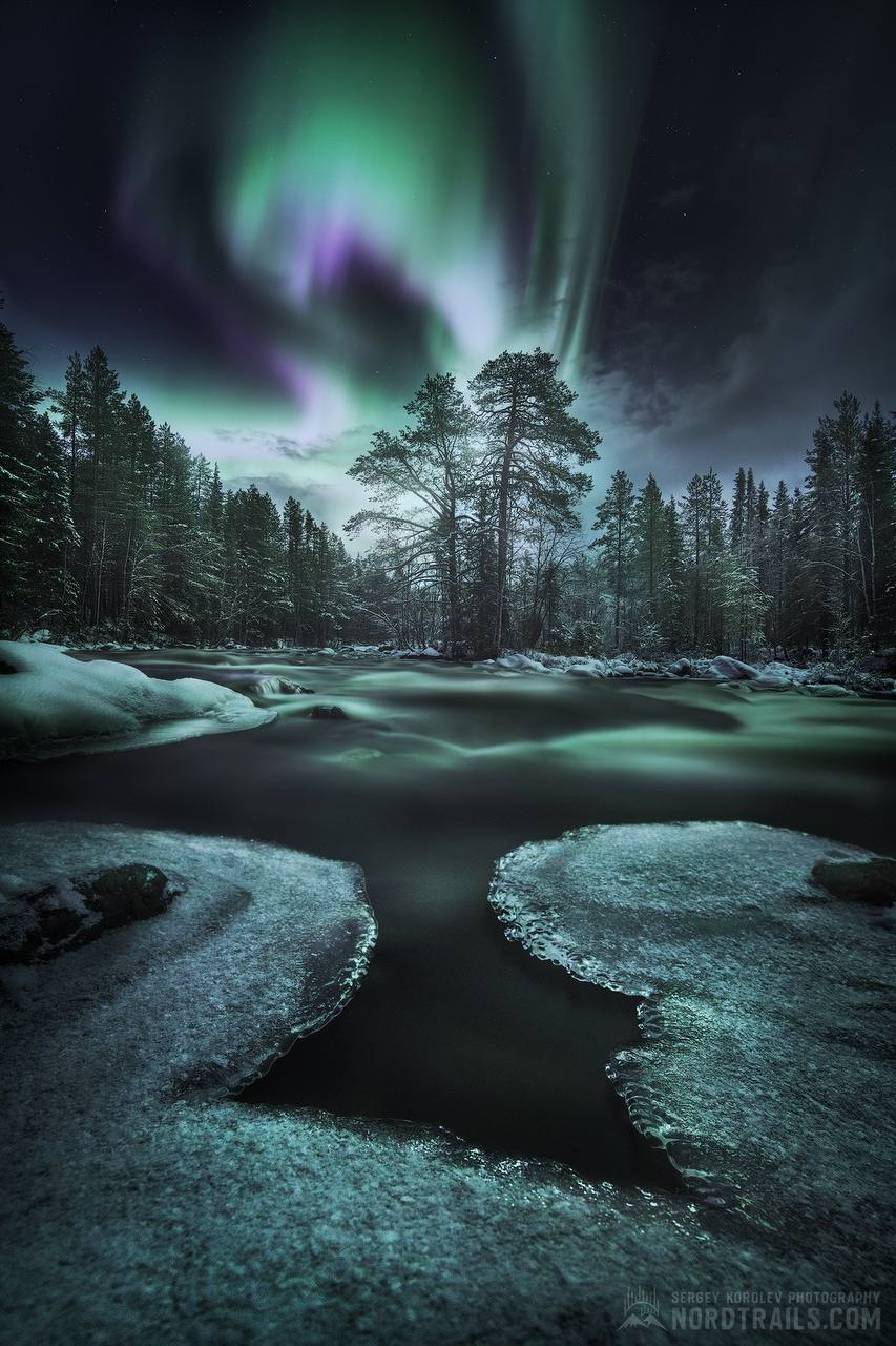 Северное сияние над заполярными речками — завораживающие кадры из архива Сергея Королева Северное сияние над заполярными речками — завораживающие кадры из архива Сергея Королева