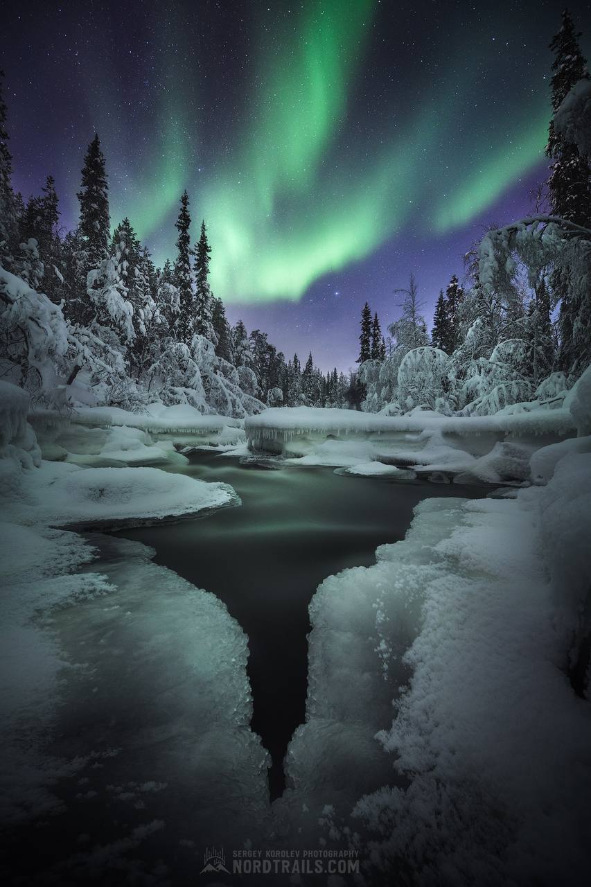 Северное сияние над заполярными речками — завораживающие кадры из архива Сергея Королева Северное сияние над заполярными речками — завораживающие кадры из архива Сергея Королева