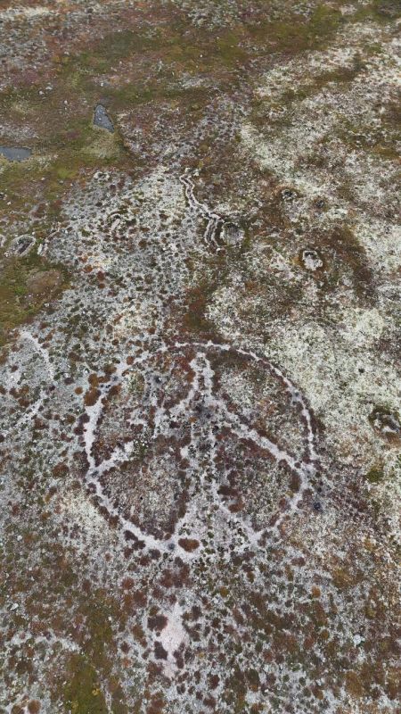 Доброе утро, Заполярье!. В глухой тундре под Западной Лицей обнаружили странные круги на земле, которые с высоты выглядят как силуэт самолета