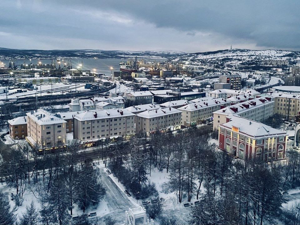 Вечерний Мурманск в одном фото
