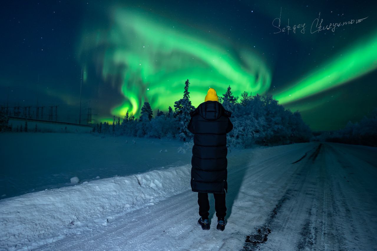 Известный актер ошеломлен северным сиянием в Мурманске Известный актер ошеломлен северным сиянием в Мурманске