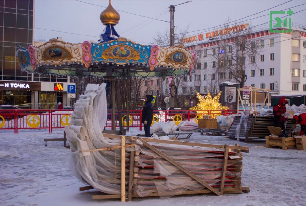 Мурманск готовится к Новому году: каток, ярмарка и поезд Деда Мороза Мурманск готовится к Новому году: каток, ярмарка и поезд Деда Мороза