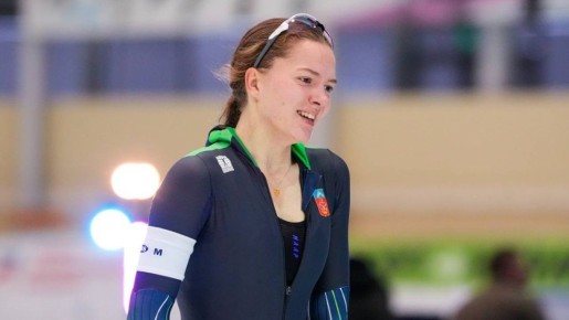 Золото на Кубке мира по конькобежному спорту завоевала оленегорка Ксения Коржова