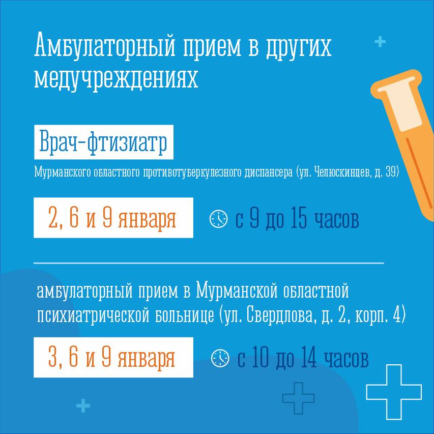 , В Мурманской области в период каникул продолжится работа круглосуточных стационаров, оказание экстренной медпомощи, также обеспечены дежурства в поликлиниках все дни кроме 1 и 7 января , В Мурманской области в период каникул продолжится работа круглосуточных стационаров, оказание экстренной медпомощи, также обеспечены дежурства в поликлиниках все дни кроме 1 и 7 января