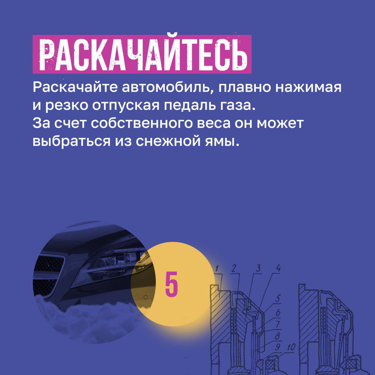 Снег и лёд минимизируют сцепление шин с дорожным покрытием, а значит, увеличиваются шансы застрять на машине Снег и лёд минимизируют сцепление шин с дорожным покрытием, а значит, увеличиваются шансы застрять на машине