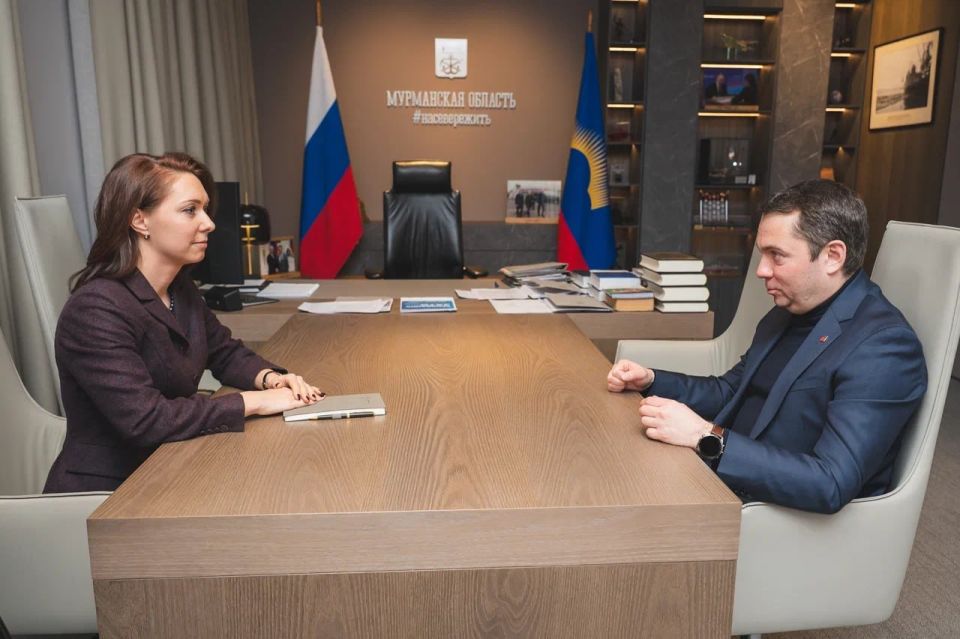 Губернатор Мурманской области Андрей Чибис провел встречу с руководителем регионального управления ФАС Кристиной Смирновой
