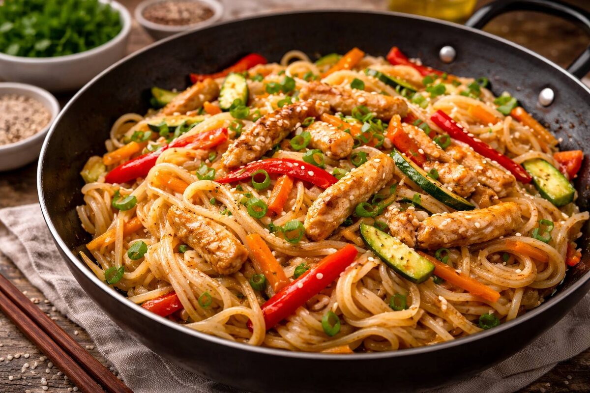 Почему домашняя рисовая лапша с курицей превосходит кафе