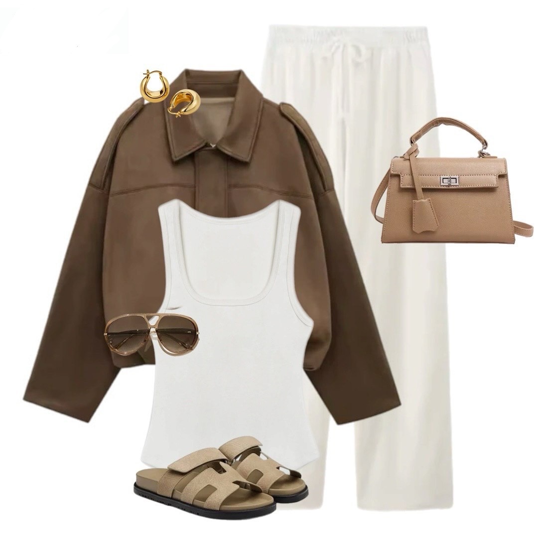 Вдохновение осени: стильный комплект в цветах капучино