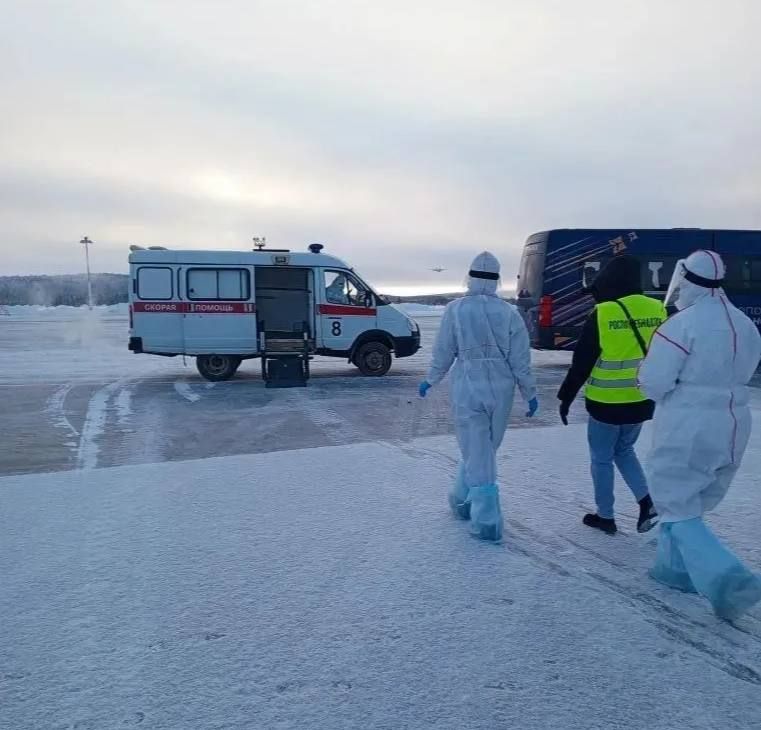 В воздушном пункте пропуска Мурманск прошли межведомственные учения по противодействию опасным инфекциям