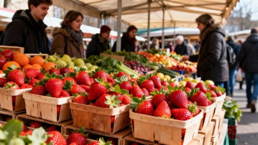 Египетская клубника удивляет петербуржцев на праздниках