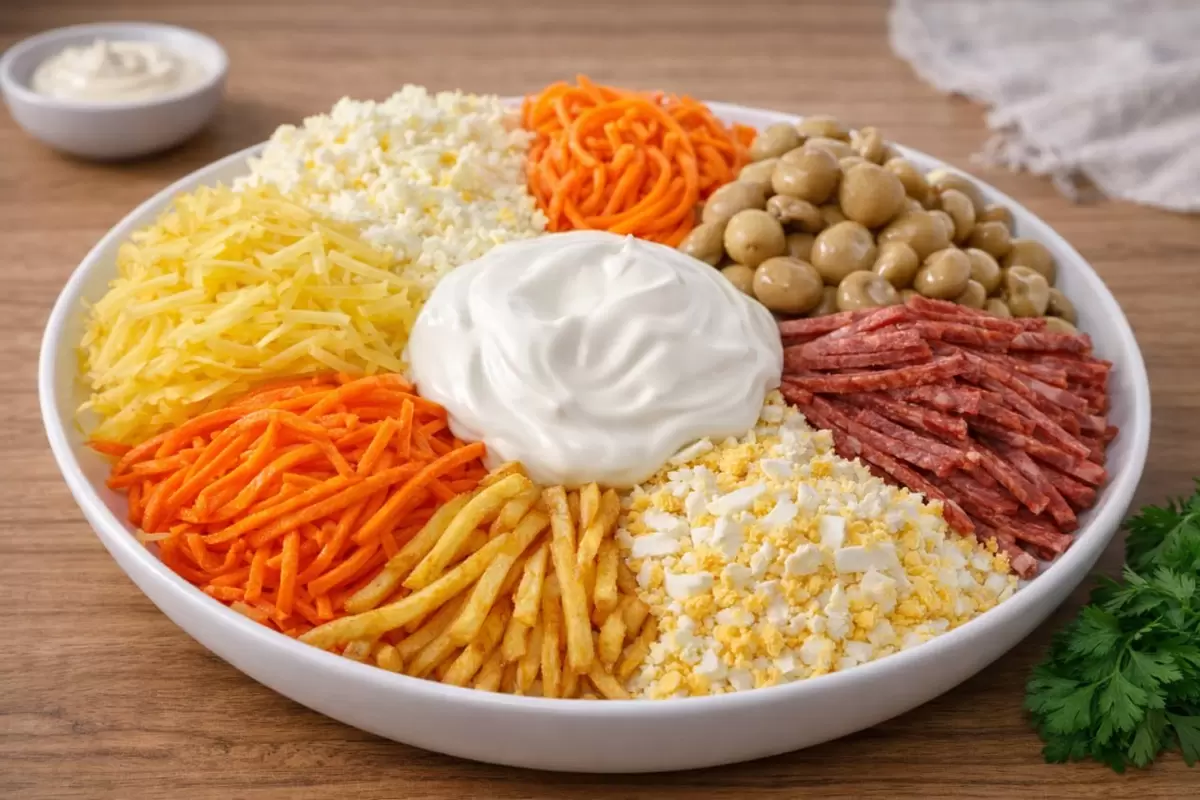 Как создать эффектный салат «Калейдоскоп» для праздника