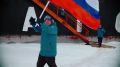 Огромный триколор сегодня развернули на вершине планеты