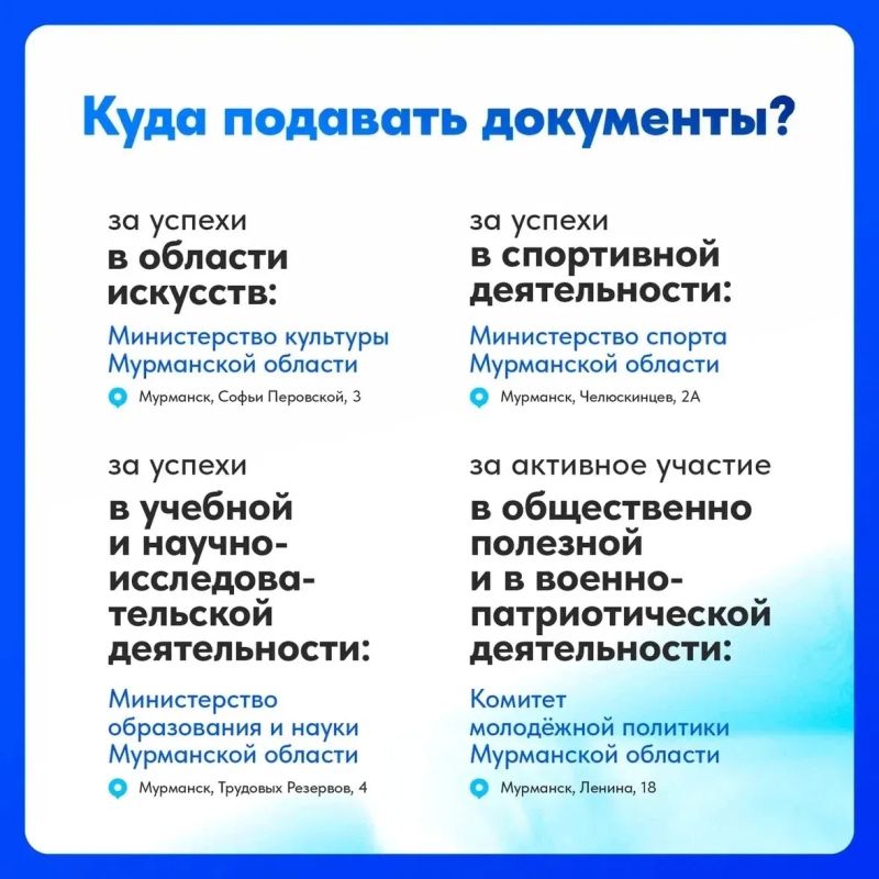 Талантливым студентам – именная стипендия губернатора Мурманской области! Талантливым студентам – именная стипендия губернатора Мурманской области!