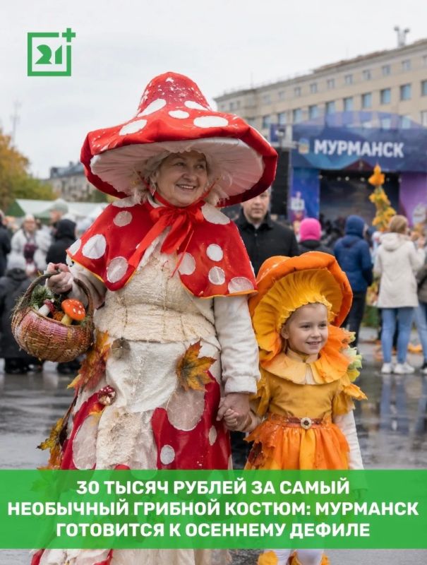 30 тысяч рублей за самый необычный грибной костюм: Мурманск готовится к осеннему дефиле