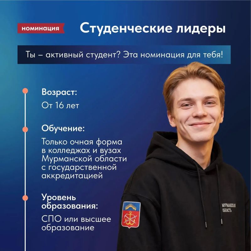 Стартовал прием заявок на губернаторскую стипендию: 100 талантливых ребят региона на протяжении 2027 года будут получать специальную выплату в размере 15 000 рублей Стартовал прием заявок на губернаторскую стипендию: 100 талантливых ребят региона на протяжении 2027 года будут получать специальную выплату в размере 15 000 рублей