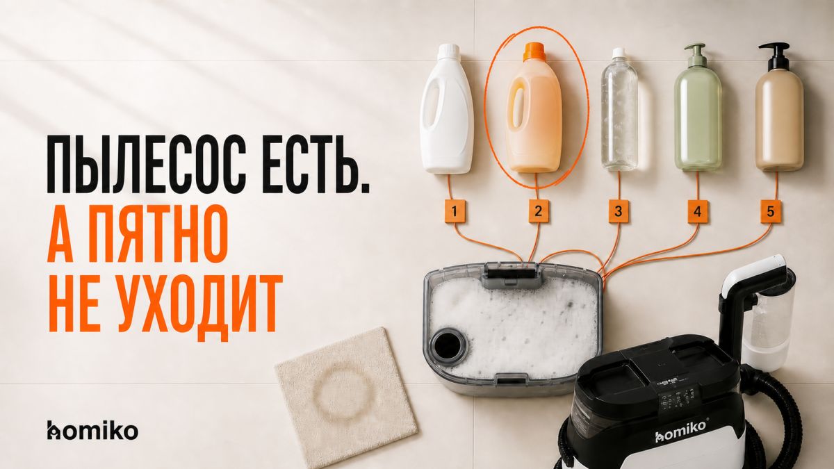Диван после чистки всё ещё грязный? Проверьте, что залито в бак пылесоса