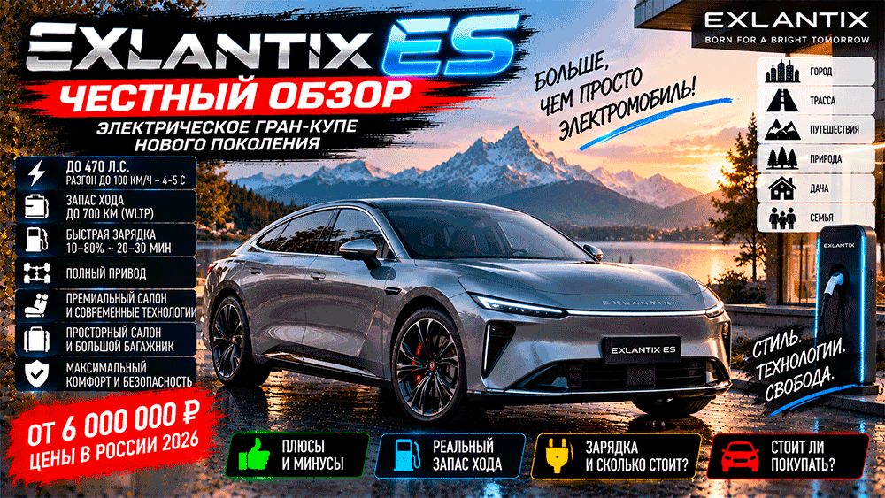 EXLANTIX ES: премиальное электрическое купе с запасом хода до 500 км — стоит ли своих денег?