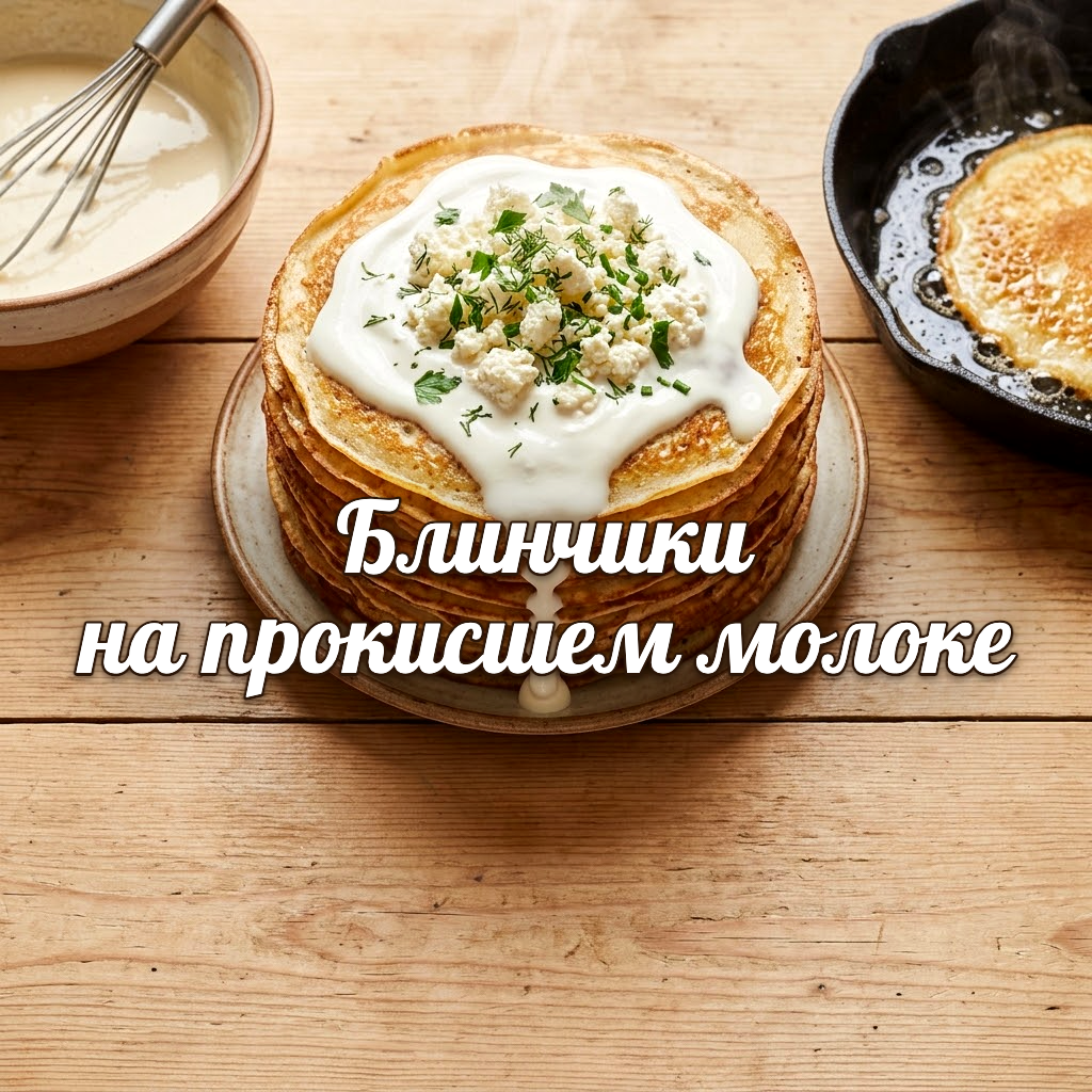 Не спешите выливать кислое молоко: тонкие блинчики с нежной текстурой