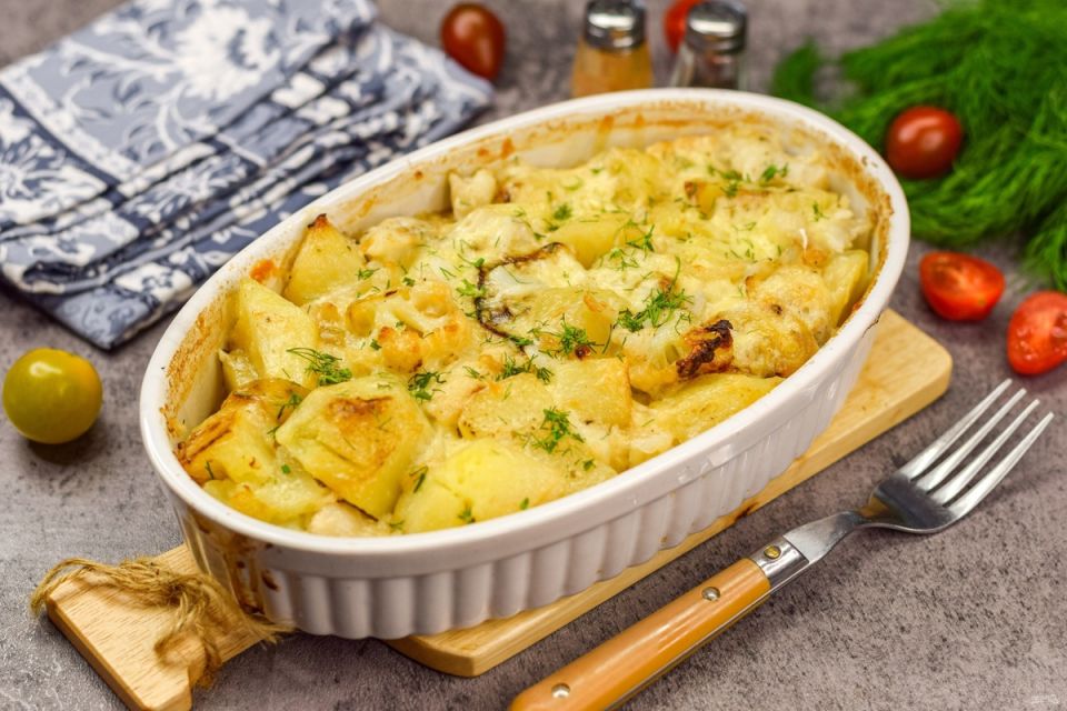 Минтай с картошкой в майонезе: сытное блюдо для всей семьи